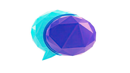 Abstract 3D Geometric Chat Bubbles