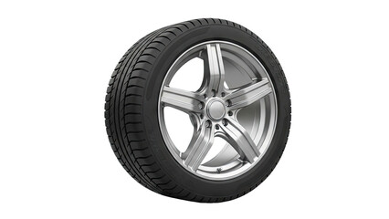 Obraz premium Automobile Tire and Alloy Wheel