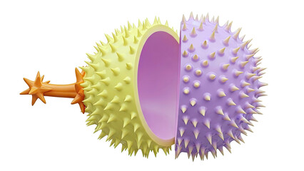 Abstract Spiky Sphere with Appendages