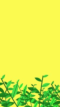 Animated background illustration of grass with a nature theme