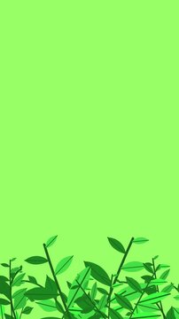 Animated background illustration of grass with a nature theme