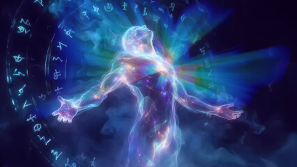 Fototapeta premium the generated art. knowledge of the subtle planes of the universe 