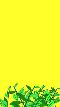 Animated background illustration of grass with a nature theme