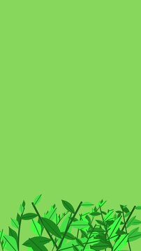 Animated background illustration of grass with a nature theme