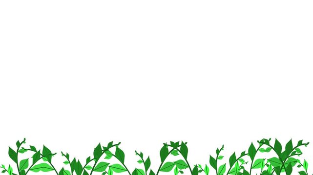 Animated background illustration of grass with a nature theme