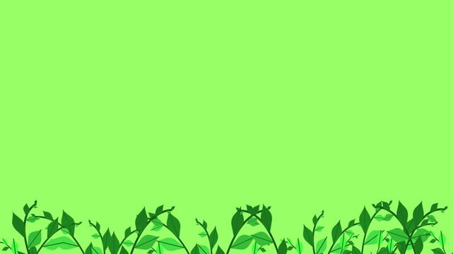 Animated background illustration of grass with a nature theme