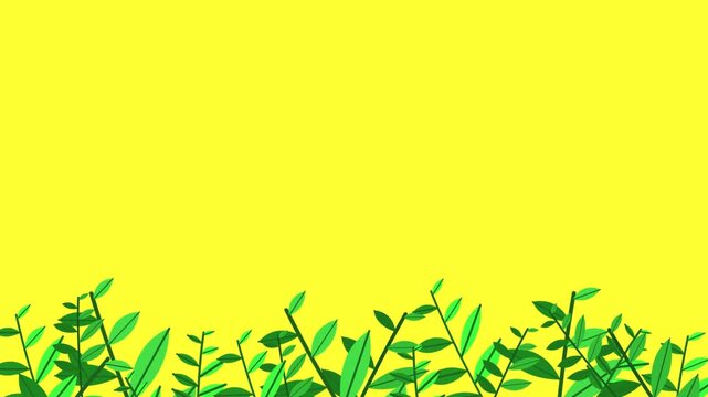 Animated background illustration of grass with a nature theme