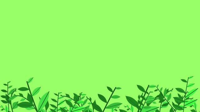 Animated background illustration of grass with a nature theme