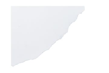 Torn rip white paper with uneven texture edges.document or newspaper mockup. png illustration isolated.