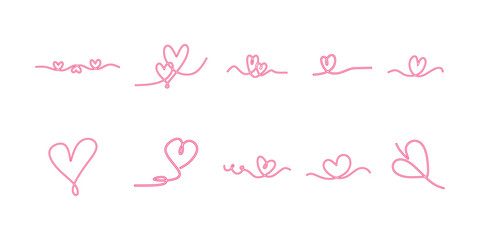 Continuous Line Heart Neon