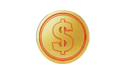 Obraz premium Gold Coin with Dollar Sign