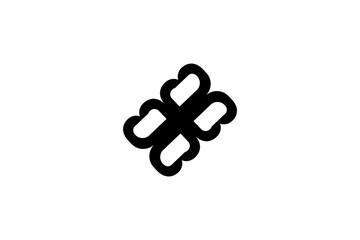 Obraz premium Shared logo design concept with modern minimalist style suitable for multi-brand or collaborative use