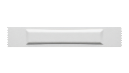 Blank debossed tape strip mockup pressed surface finish straight layout indented texture isolated on white background