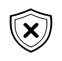 Obraz premium Cartoon Icon Cyber System Failed System Protection Simple Digital Design