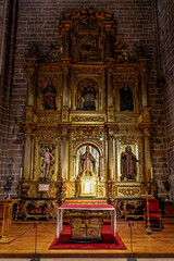Naklejka premium Interior of the Cathedral Saint Mary, Catedral Metropolitana de Santa Maria la Real in Pamplona, Navarre, Spain.