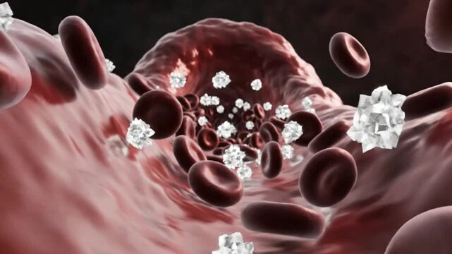 Blood Sugar Spike &ndash; Glucose Level Scientific Visualization
