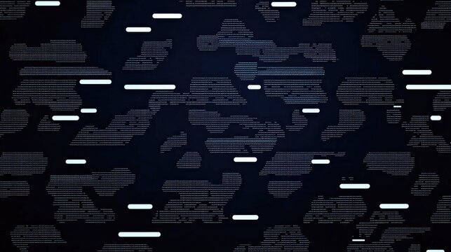 Dark blue background with white text and light lines pattern