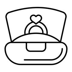 Wedding Rings Box Icon