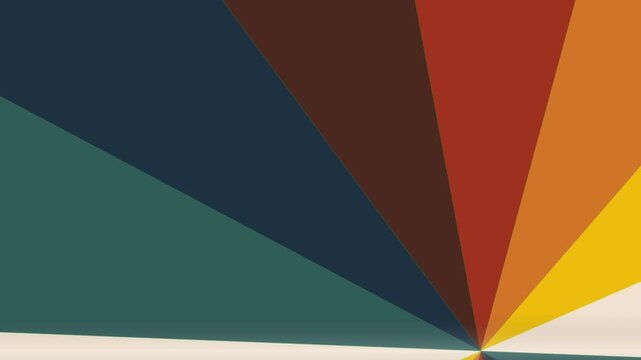 Retro Rotating Sunburst Background Animation in Muted Earth Tone Colors
