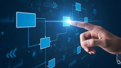 3D holographic user interface, futuristic digital network, floating interactive display, virtual control panel, data visualization, technology innovation, digital transformation