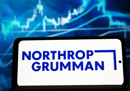 In this photo illustration, Northrop Grumman Corporation logo seen displayed on a smartphone.