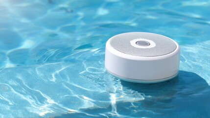Bluetooth Speaker Floating on Water in a Swimming Pool