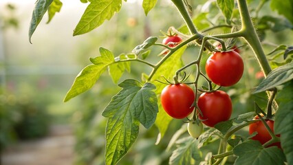 Sun-Ripened Cherry Tomatoes on the Vine