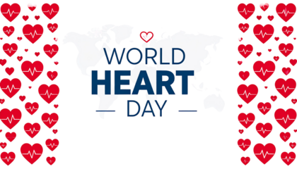 world heart day banner with red heart design. Health care concept ,vector illustration Isolated On solid white Background2
