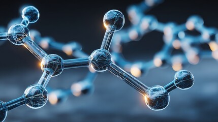 Glowing Blue Hydrogen Molecules Forming in a Digital Visualization