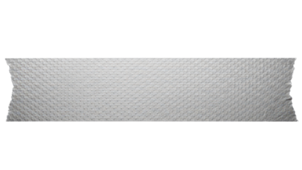 Blank duct tape strip mockup silver fabric mesh texture straight layout heavy duty look isolated on white background