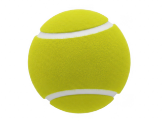 Yellow tennis ball isolated on transparent background