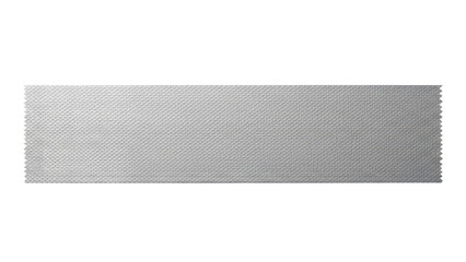 Blank duct tape strip mockup silver fabric mesh texture straight layout heavy duty look isolated on white background