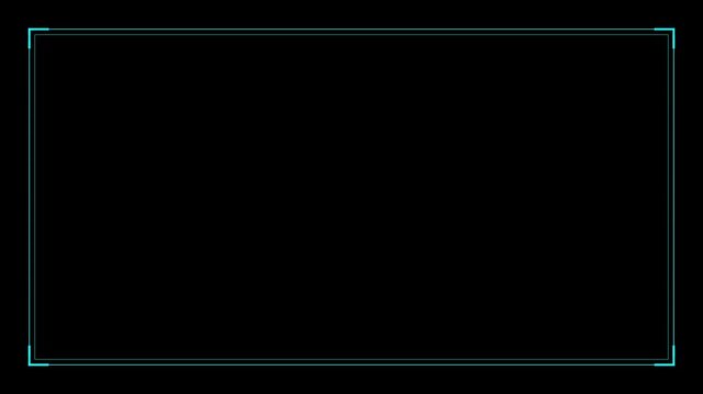 Sci-fi double frame with a pulsating inner layer