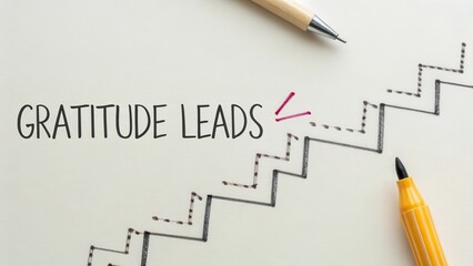 Concept Diagram of Leads and Steps with a Pen