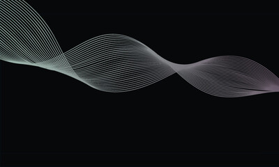 Abstract digital curves forming elegant visual continuity