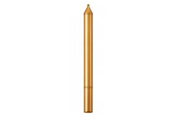 Golden cosmetic eyeliner or mascara tube isolated