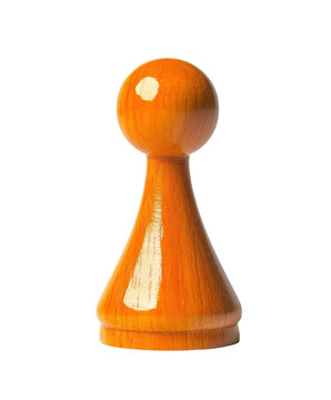orange chess pawn playing figur isolated on white or transparent png
