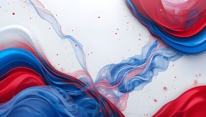 Blue red white 3D presentation background vector design for banners slides covers posters and web