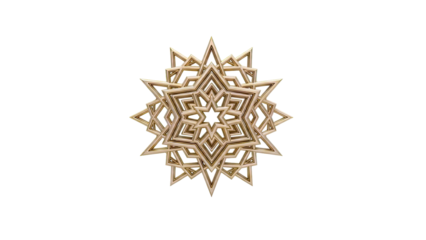 Golden star geometric pattern