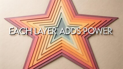 Flatlay of multi layered star cutout in vibrant gradient colors