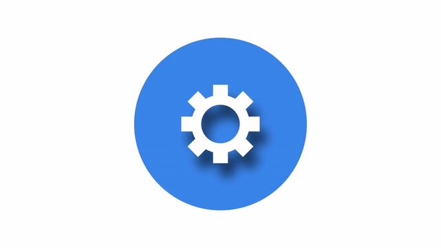 Blue circle motion graphic animation setting. Alpha Channel. 4k Animation