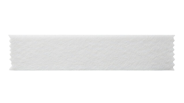 Blank felt tape strip mockup fuzzy fabric texture horizontal layout soft surface isolated on white background 