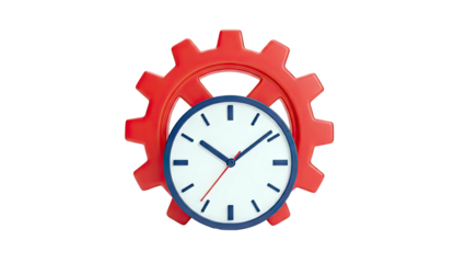 Clock and Gear Icon