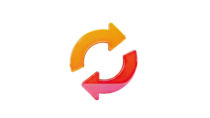 3D Refresh or Reload Arrows Icon
