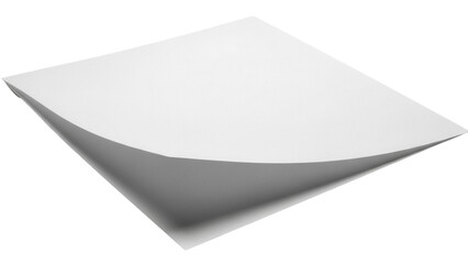 Blank sheet of paper PNG isolated on transparent background, clean stationery mockup for graphic design and presentation use