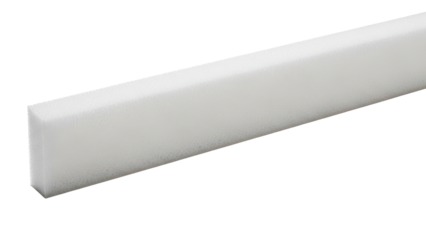 Blank foam tape strip mockup spongy porous texture diagonal layout thick depth isolated on white background