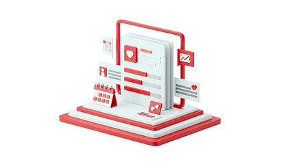 3D 3D Data Visualization Icons