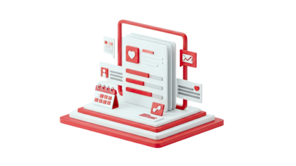 3D 3D Data Visualization Icons