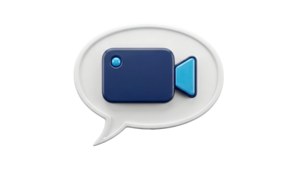 3D Video Call Icon