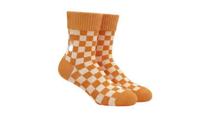 Orange Checkered Socks